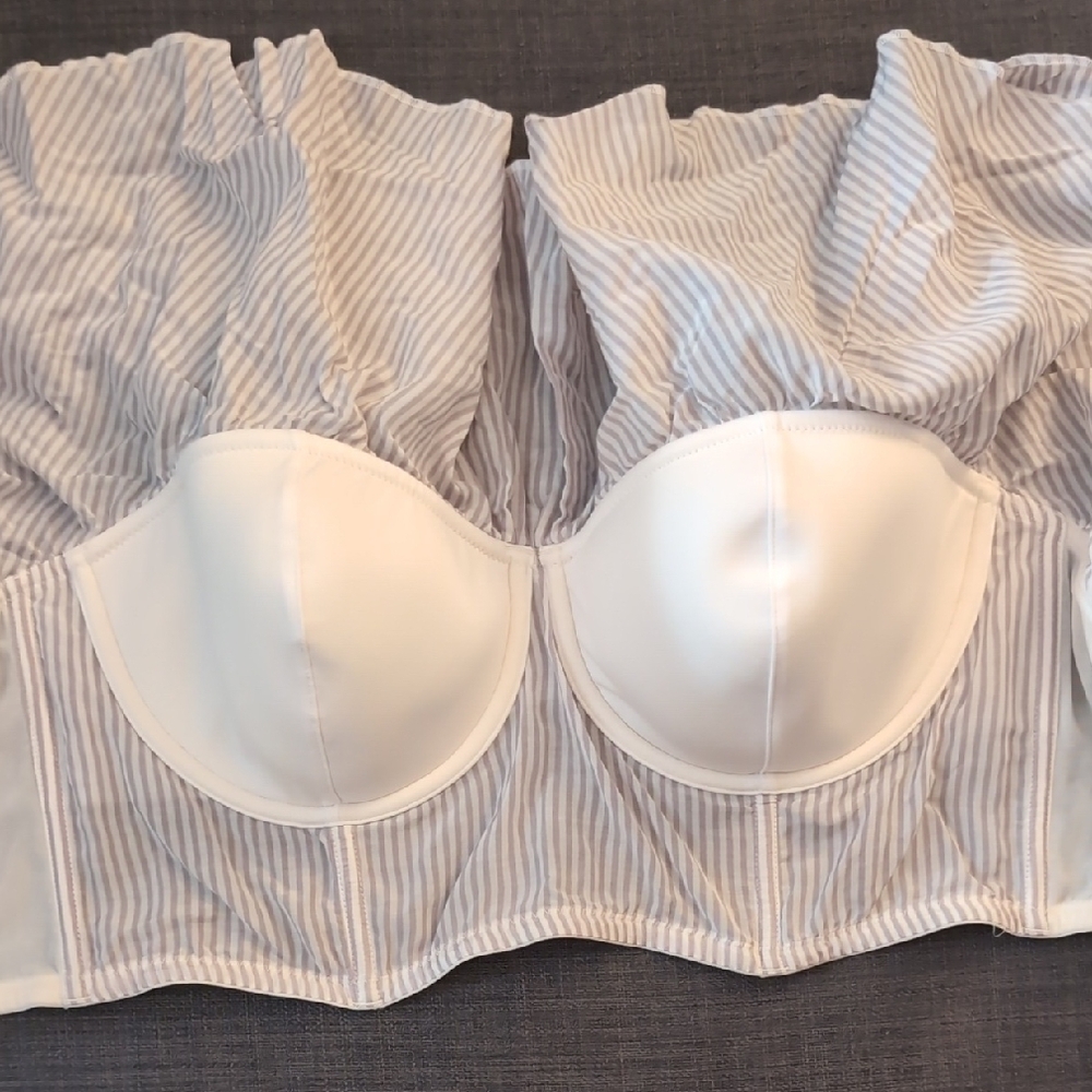 Victoria's Secret Striped Ruffle Bustier - Picture 4 of 5